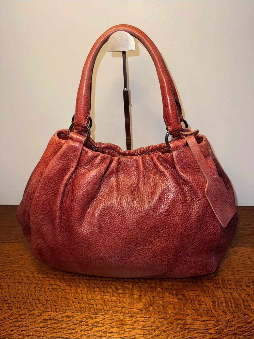 Prada Cervo Antik Deerskin Leather Hobo Bag with COA